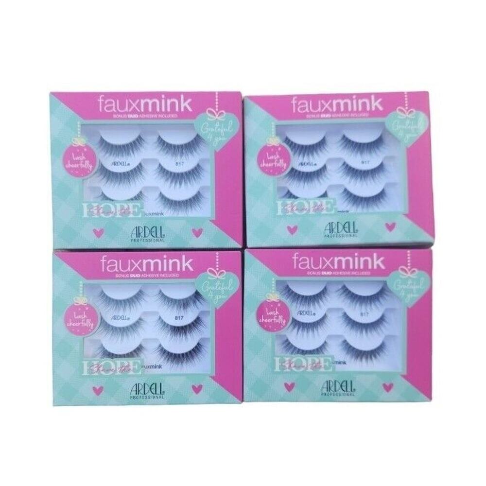 Ardell Faux Mink Lashes 3 Pairs 4 Pack Bundle New